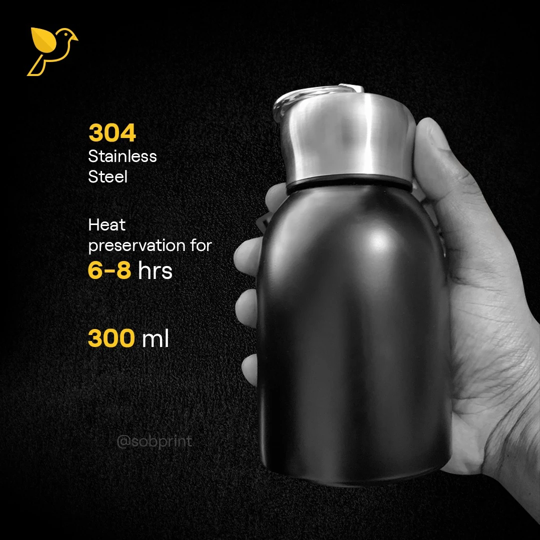 Mini Portable Stainless-Steel Water Bottle