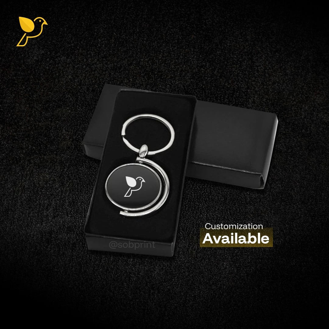 Metal Keyring with Customization Available